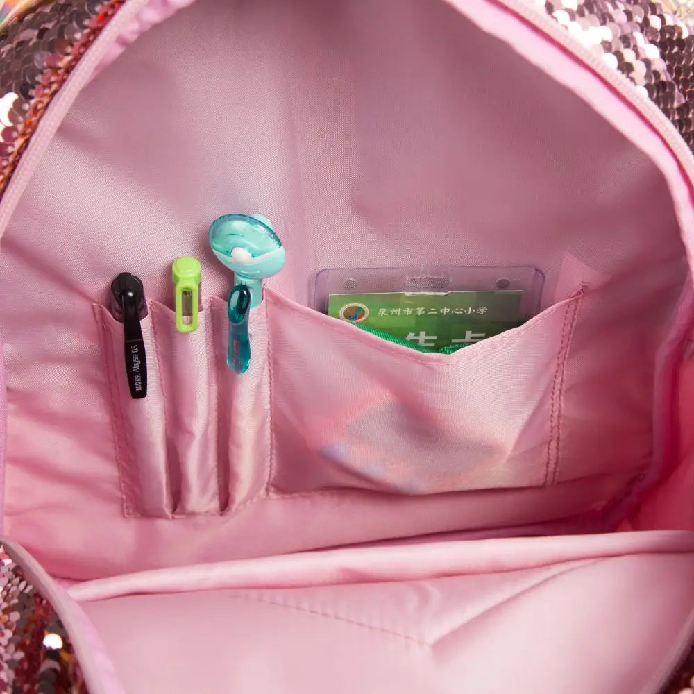 Cartable Paillettes Minnie Rose