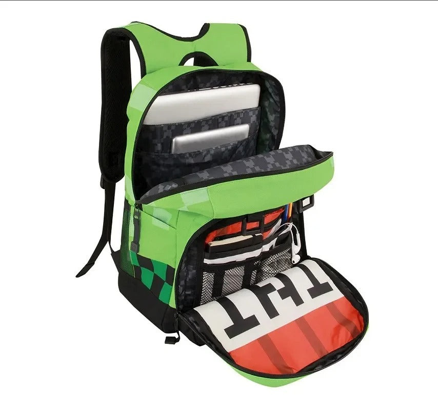 Cartable Minecraft Vert