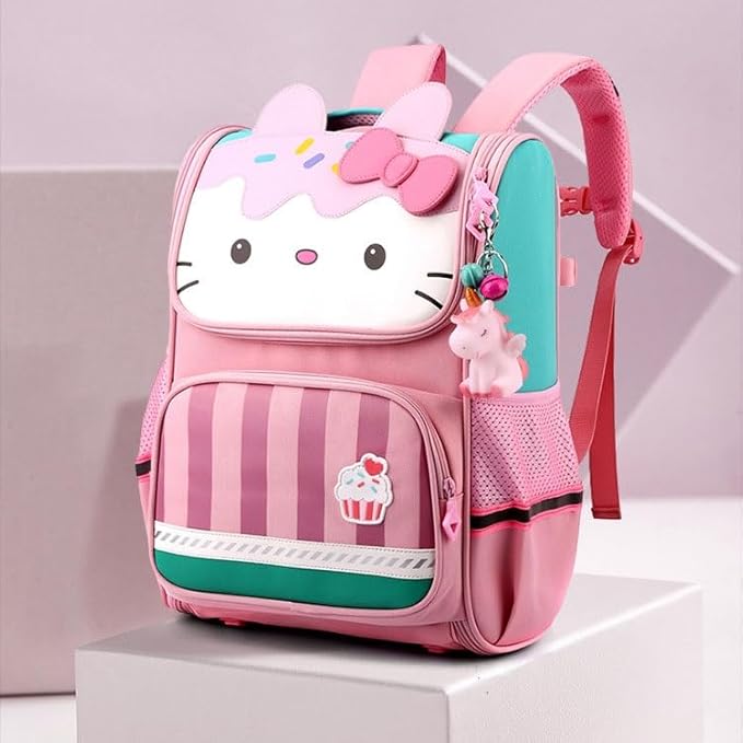 Cartable Bleu Kawaii Hello Kitty