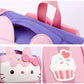 Cartable Bleu Kawaii Hello Kitty