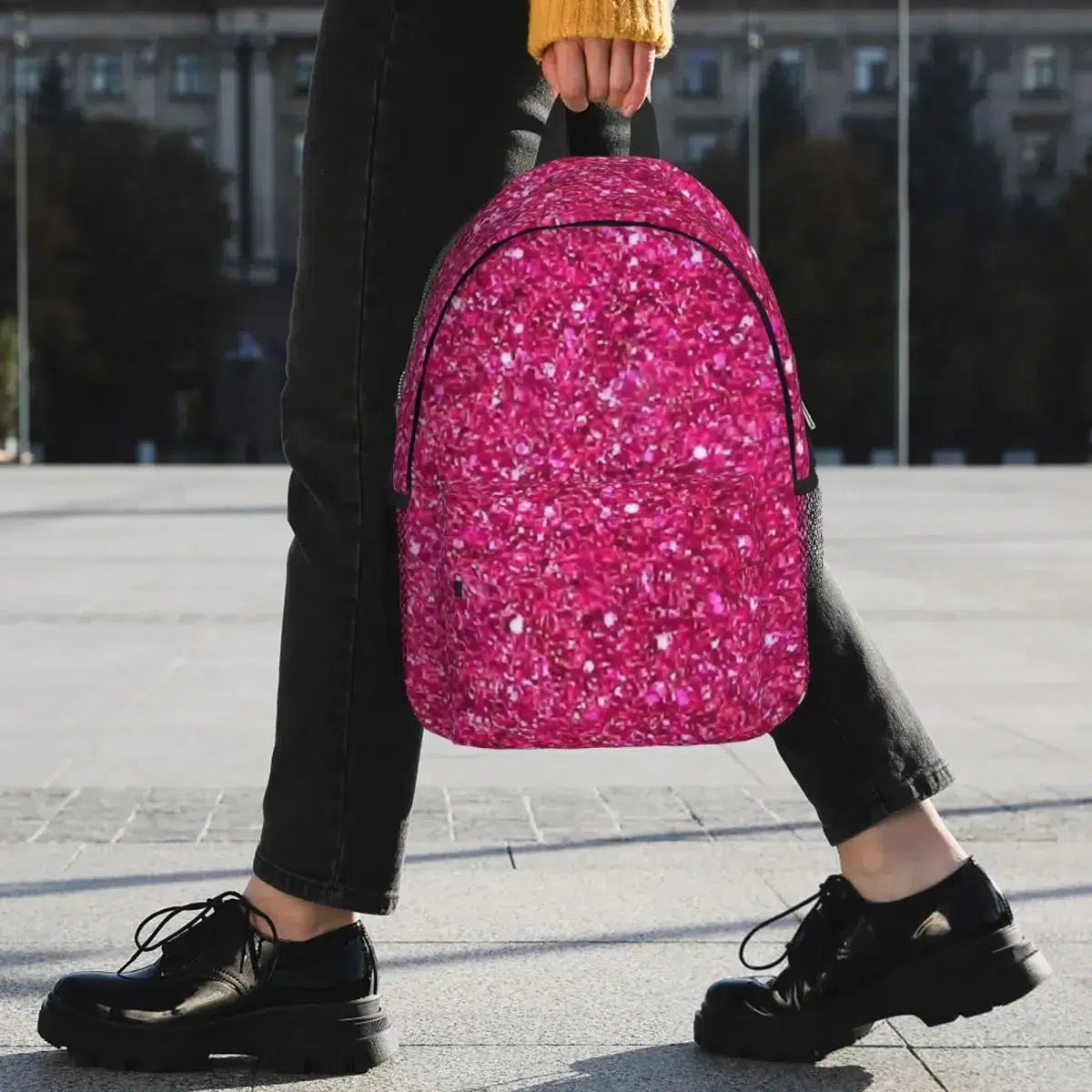 Cartable Paillettes Rose