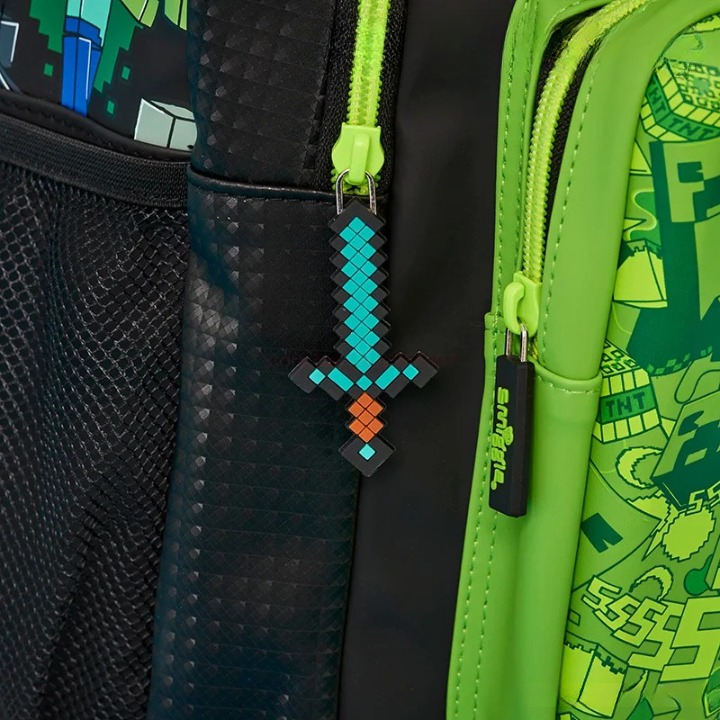 Cartable Vert Minecraft Pour Enfant