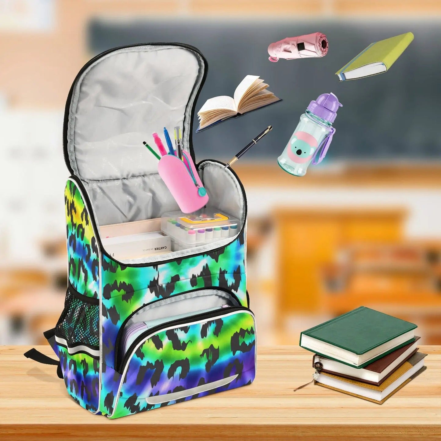Cartable Japonais Léopard Tie Dye