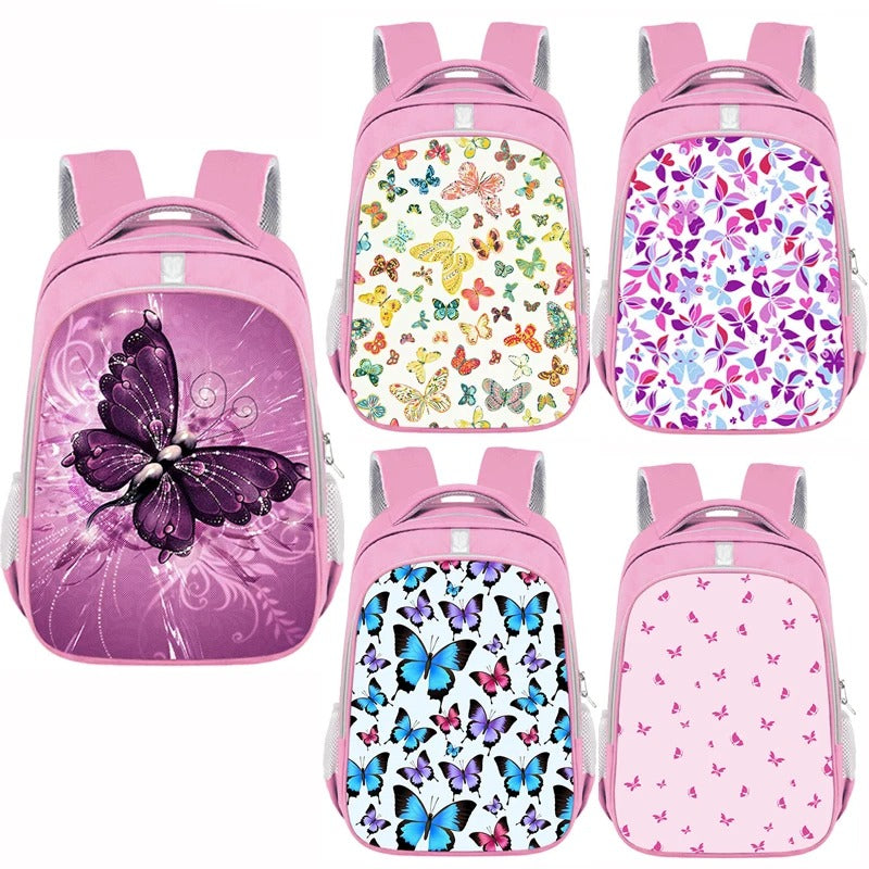 Cartable Papillon Rose pour Élèves