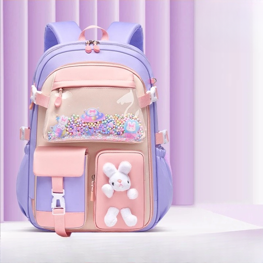 Cartable Kawaii Violet Pour Enfant