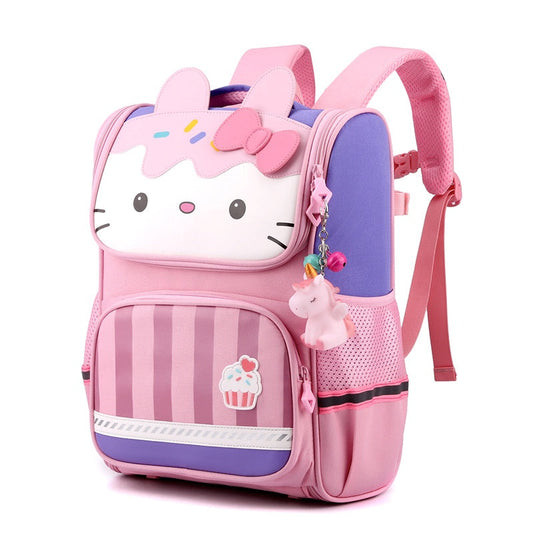 Cartable Bleu Kawaii Hello Kitty
